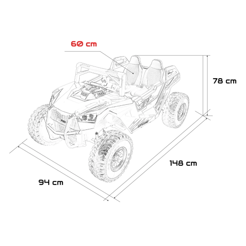 Autko dla dzieci Buggy RTR Monster Speed 4x4 Różowy SX2928.ROZ